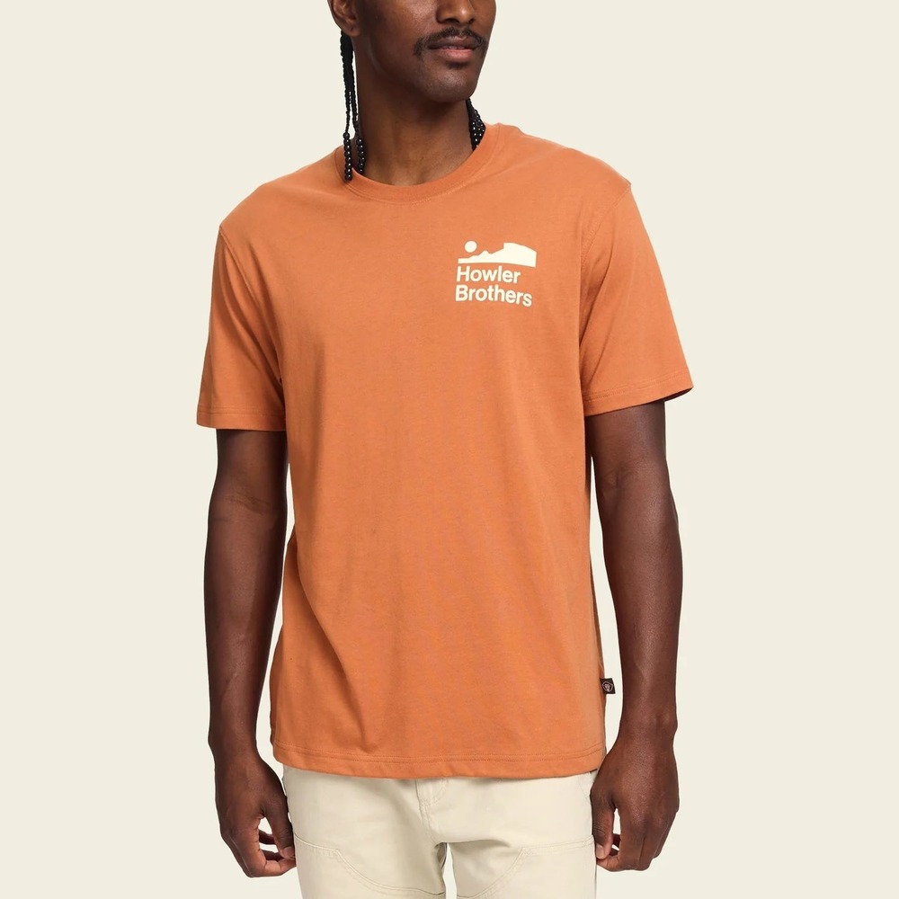 Howler Brothers Men's Blended T-Shirt Howler Arroyo Adobe Medium NWT